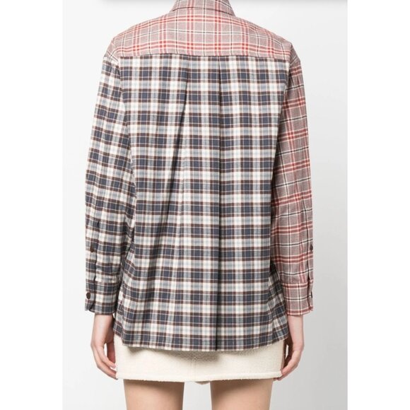KENZO PARIS X NIGO 2 TONE PLAID OVERSIZED SHIRT S - Picture 13 of 13